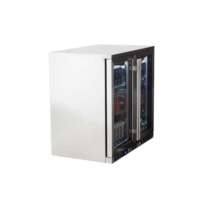KingsBottle 210L Heated Low-E Glass Two Door Bar Fridge