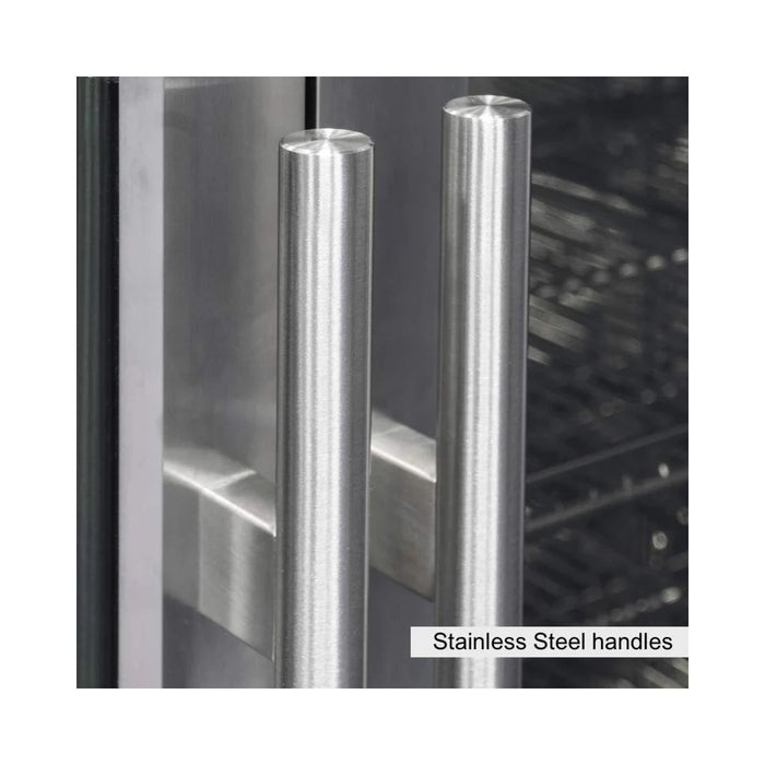 KingsBottle 315L Stainless Steel Three Door Bar Fridge