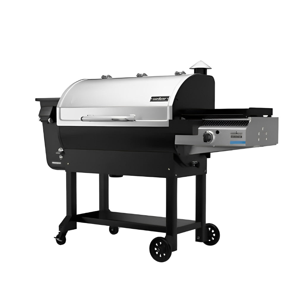 Camp Chef Woodwind 36 Pellet Grill WIFI With Sidekick side view closed